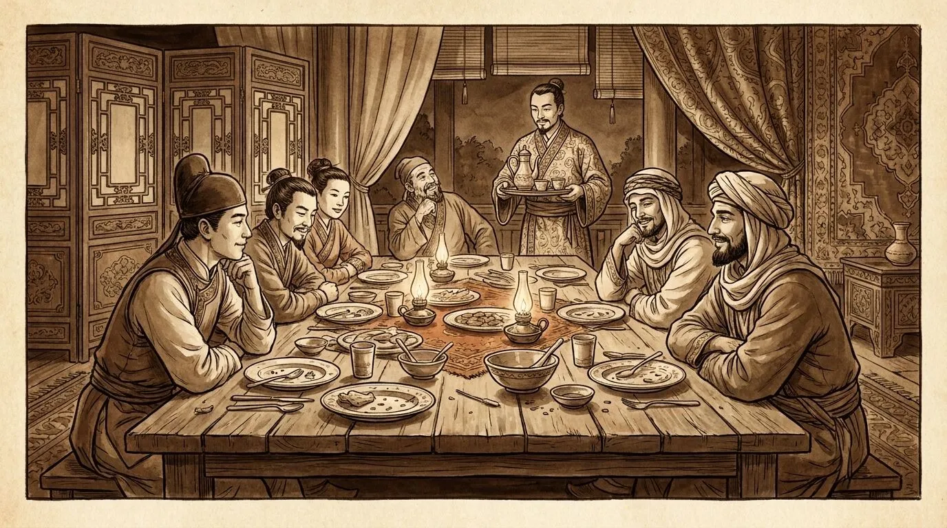 A shared medieval table — quality of relationships, depth of meals