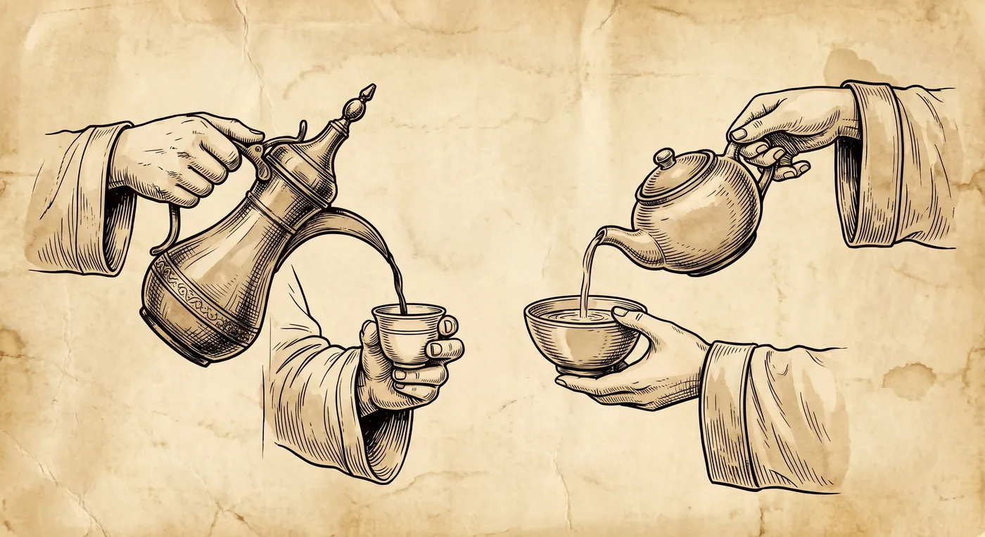 Chinese tea, Arabic coffee