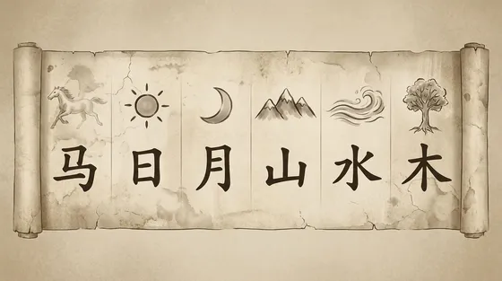 Chinese characters come from life