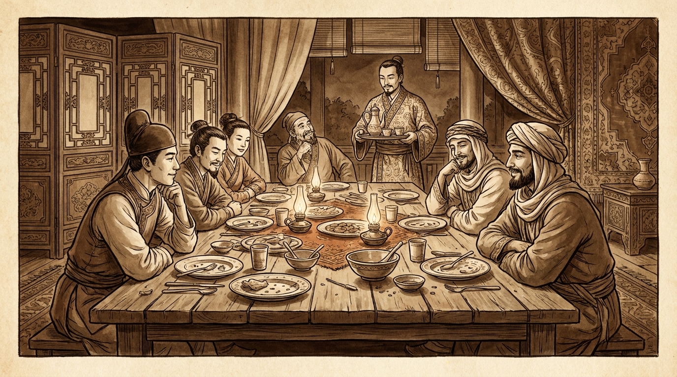 A shared medieval table — quality of relationships, depth of meals
