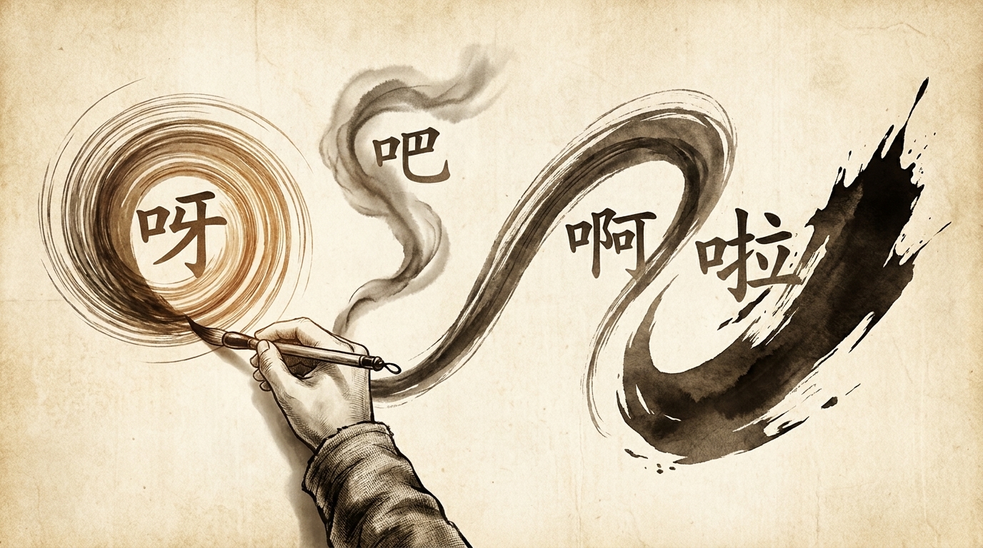 Hand writing Chinese characters in ink — slow, deliberate, no rush