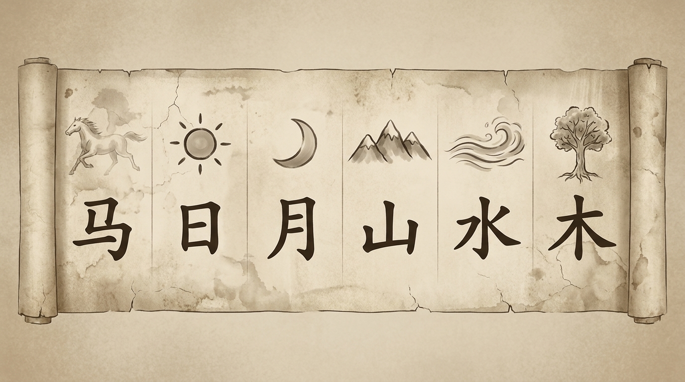 Chinese characters come from life